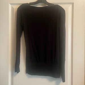 Chic Black Long Sleeve Top